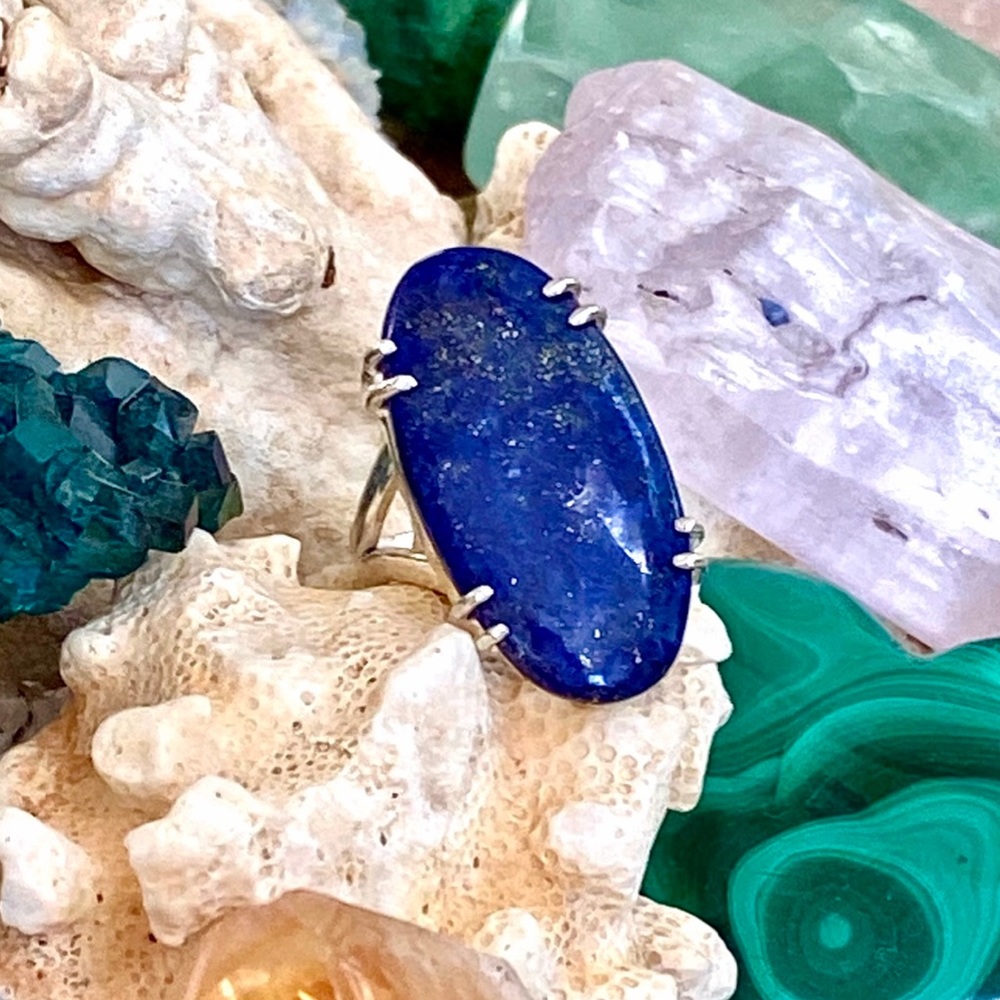NWOT Artisan Lapis Lazuli Crystal Ring - Picture 2 of 16